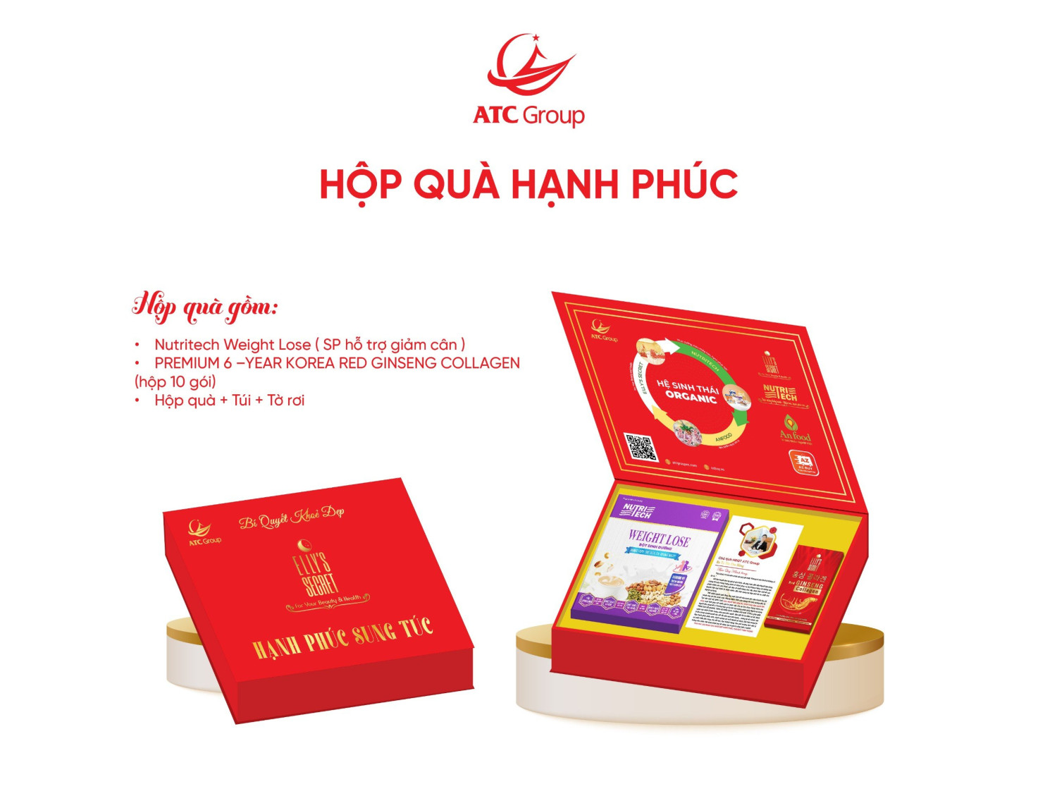 Hộp quà tết Hạnh Phúc